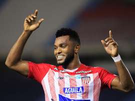 Miguel Ángel Borja no podrá estar con Junior en las 'semis' del Apertura. EFE