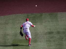 El guardabosques Nick Castellanos de los Rojos de Cincinnati, en una fotografía de archivo. EFE/Tannen Maury
