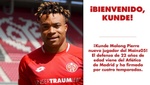 El Atlético vende a Pierre Kunde al Mainz 05