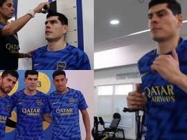 Andrada ya posó con sus nuevos colores. BocaJuniors
