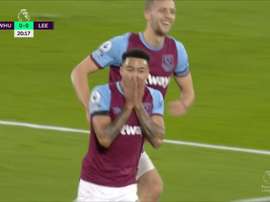 El West Ham ganó 2-0 al Leeds United. Captura/DAZN
