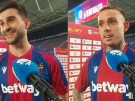 Roger y Postigo analizaron el pase del Levante para las 'semis' de Copa. Twitter/LevanteUD