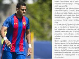 Voilà comment Mboula a dit au revoir au Barça. Twitter