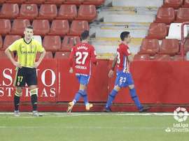 El Sporting ganó al Zaragoza en El Molinón. LaLiga
