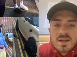 O inusitado acidente de Grealish. Capturas/Varios/TheSun
