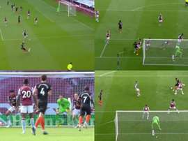 Fora de casa, o Chelsea derrotou o Aston Villa por 2 a 1. Capturas/DAZN