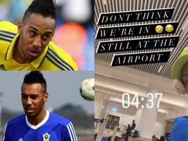 A CAF multa Aubameyang por contar que dormiu no aeroporto. AFP