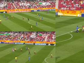 El error del torneo. Collage/DirecTVSports