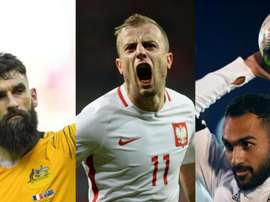 Jedinak, Grosicki y Elmohamady no pertenecen a un equipo de primera. EFE/AFP