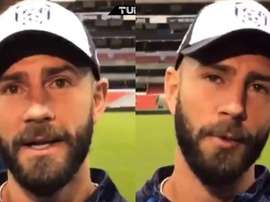Layún recordó al hijo de Mohamed. Captura/TUDN