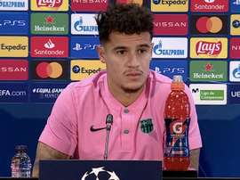 Coutinho falou com a imprensa na véspera do jogo contra a Juventus. Captura/@FCBarcelona_es