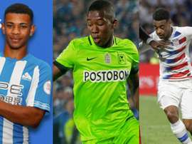 De izquierda a derecha, Juninho Bacuna, Carlos Cuesta y Tyler Adams. EFE/AFP/Agencias/Clubes