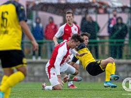El Borussia se la ha pegado en Praga. Twitter/slaviaofficial