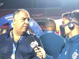 Marcos Braz comemora seu terceiro título do Brasileirão com o Flamengo. DUGOUT