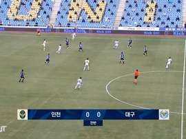 Elias Aguilar scored the winner for Incheon v Daegu. DUGOUT