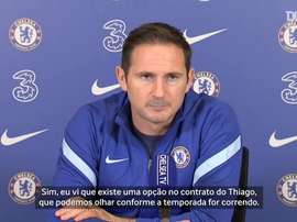 Lampard revela opção de renovação no contrato de Thiago Silva com o Chelsea. DUGOUT