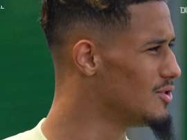 Saliba trains for Arsenal. DUGOUT