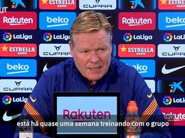 Koeman repercutiu o retorno de Coutinho após lesão muscular. EFE/Alberto Estévez/Arquivo
