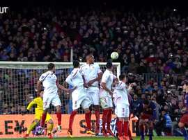 Lionel Messi has scored some great free-kicks v Sevilla in the past. DUGOUT
