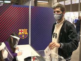 Barcelona's players went to vote for a president. DUGOUT