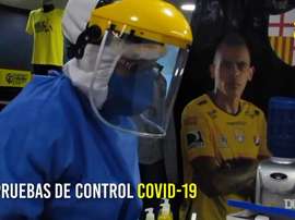 Barcelona's players were tested for coronavirus before returning to training. DUGOUT