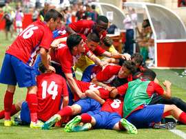 El Atleti ya está en cuartos de final de la Copa del Rey juvenil. ClubAtleticoDeMadrid