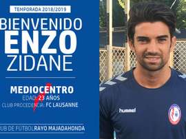 Enzo Zidane jouera en seconde division. CFRayoMajadahonda