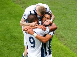 El WBA celebra el triunfo ante el West Ham. WBA