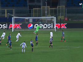 Mendy scored to give Real Madrid victory over Atalanta. Screenshot/MovistarLigadeCampeones