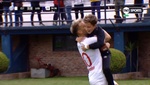Día soñado: partido 200, gol y celebración con su hijo recogepelotas