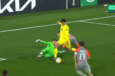 Gerard Moreno puso el 1-1. Captura/MovistarLigadeCampeones
