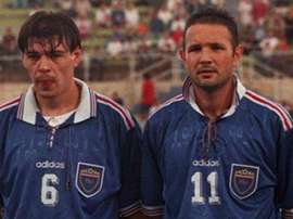 Milosevic praised Mihajlovic (both pictured) and said he was the best at taking free-kicks. GOAL