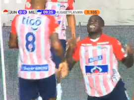 Junior venció 3-2 a Millonarios. Captura/WinSports