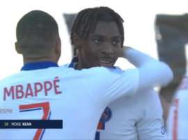 Moise Kean a encore marqué pour Paris en L1. Captura/ESPN