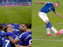 Richarlison put Everton ahead versus Southampton. Screenshot/DAZN