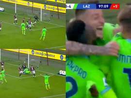 La Lazio ganó en una locura de final. Capturas/MovistarLigadeCampeones
