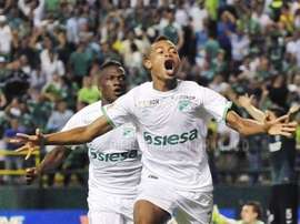 Harold Preciado logró el primer gol del Deportivo Cali ante el Atlético Bucamaranga. ElEspectador