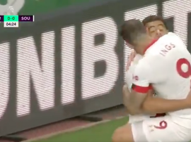 Ings marcó el gol de la victoria. Captura/DAZN
