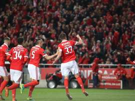 Jardel marcou o golo da 'tranquilidade'. Twitter/slbenfica