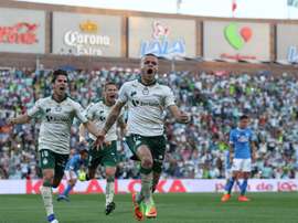 Jonathan Rodríguez anotó el primer gol del partido. ClubSantos