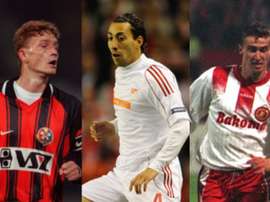 Jugadores de Kosice, Debrecen y Widzew Lodz.