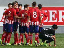 El Atlético endosó una 'manita' al Qarabag. Twitter/AtletiAcademia