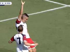El primer gol de la nueva Champions. Captura/BTK1
