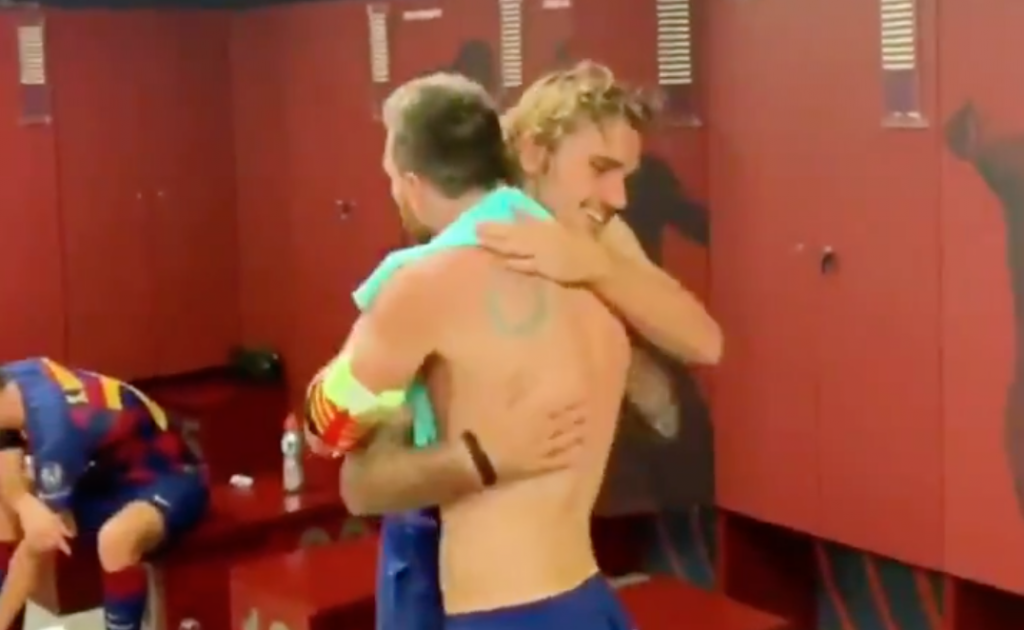 The Hug Between Griezmann And Messi Besoccer