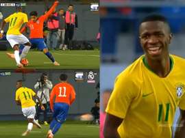 Vinicius was in fine form throughout. Screenshot/RealMadridTV