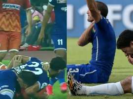 The Spanish could get a lengthy ban for biting Deepak Tangri. Screenshot/IndianSuperLeague/AFP