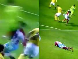 Así fue la acción polémica del Lugo-Cádiz. Captura/GOL