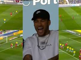 Marcou Paquetá, riu Neymare empatou Machado. Capturas/DAZN