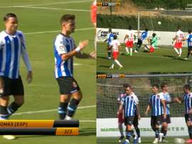 Segunda victoria de la pretemporada del Espanyol. Captura/Esport3