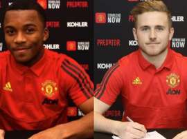 Manchester United prolonge deux espoirs du club. AFP
